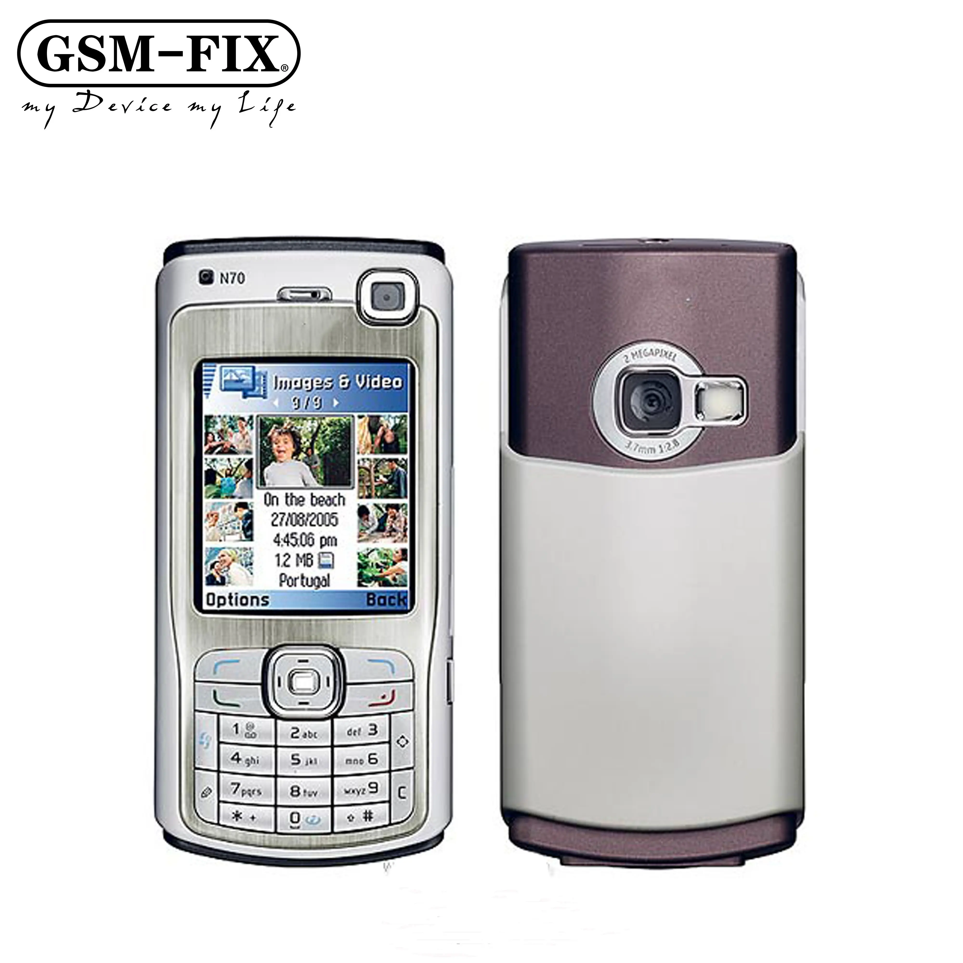 GSM-FIX売れ筋オリジナルシンプルクラシックバーGSM携帯電話ノキアN70用2.1インチディスプレイ