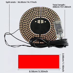 Luz Decorativa Universal para Parabrisas de Coche, Pantalla LED Ojo de <span class=keywords><strong>Diablo</strong></span>, Conector USB, Rojo Amarillo, para Ventana Trasera de Coche, Luz Decorativa para Coche - Product Image 5