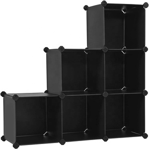 Storage Plastic Plastic 6-Cube Closet Storage Shelves DIY Plastic Closet Cabinet For Home Organization