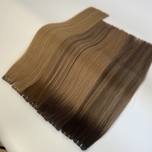 Extensions de cheveux vierges européennes Genius, teintes, double trame, fines, invisibles, à ruban adhésif, prêtes à être expédiées - Product Image 2