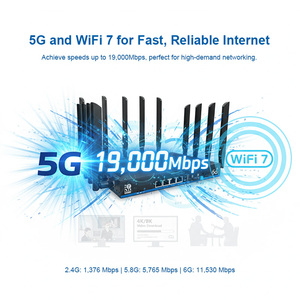 Yeni MT7988AV yonga seti şifreleme 1GB DDR4 NSA/SA Mimo <span class=keywords><strong>4</strong></span>*<span class=keywords><strong>4</strong></span> Wifi7 tri-band 2.4G & 5.8G & 6G 19000mbps 5g Modem çift Sim yuvası yönlendirici VPN - Product Image 3