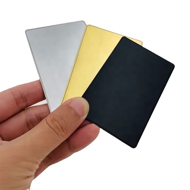 Brand New Product Customizable Business Use Card Thin 0.8mm Slim Design NFC Metal Business Cards for Laser Engraving