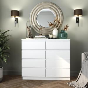 Cheap white wooden cabinet 6 drawer chest of drawer wooden storage cabinet cupboard