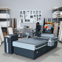 Routeur CNC 1325 Super Performant pour Cuir, Papier, Caoutchouc, Bois avec Capteur CCD de Détection de Bord et Couteau Oscillant à Broche