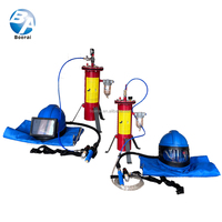 Casque de sablage avec tube de refroidissement d'air et filtre à air au charbon actif inclus