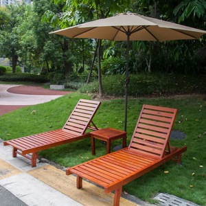 2025 Leisure Wooden Recliner Swimming Pool Lounge Chair Wooden Sun Lounger for Hotel and Swimming Pool - Product Image 4