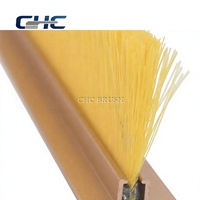 Brosse à lanières en nylon avec support en aluminium en forme de H pour l'étanchéité anti-poussière, brosse à lanières industrielle en nylon pour l'élimination de la poussière et l'étanchéité