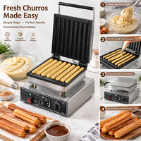 Machine à Churros Électrique 1500W en Acier Inoxydable, 8 Moules, avec Contrôle de Température – Offre Spéciale