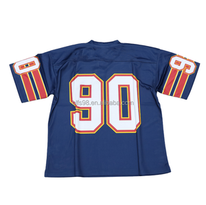 Camiseta de Jersey de Manga Corta con Cuello en V y Estampado de Arcoíris Azul para Hombre, con el Número 9 y 0 en las Mangas, Estilo Deportivo, Corte Regular - Product Image 2