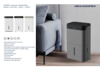 Déshumidificateur 25L/jour à faible bruit avec humidistat intelligent et drainage continu pour maison, sous-sol et entrepôt