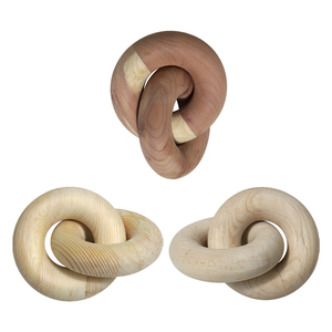 ไม้แกะสลักมือตกแต่งวัตถุตกแต่งโต๊ะกาแฟอุปกรณ์เสริมห่วงโซ่ไม้อะคาเซีย - Product Image 4