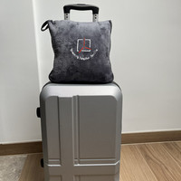Ensemble d'oreiller et couverture de voyage 2 en 1, tissu molletonné, doux et confortable, portable et pliable, avec housse