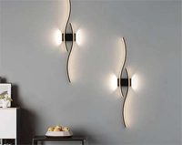 Lampe murale de chevet de chambre à coucher luxueuse et minimaliste, luminaire d'ambiance pour mur de fond de salon et grille de couloir