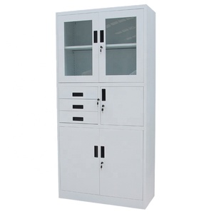 Durable Metal Office Filing Cabinet with 3 <b>Drawers</b> and Safe <b>Box</b> Lockable Steel Secure <b>Storage</b> Cupboard - Product Image 4