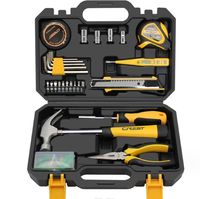 Kit d'outils multifonctionnels industriels OEM de 28 pièces pour l'entretien, ensemble de boîte à outils combinée comprenant tournevis, clé à molette, pinces et outils à main