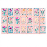 Set Mahjong Akrilik Pink 160 Buah yang Dapat Disesuaikan, Ukiran Lapis Tunggal Mewah untuk Anak-Anak, Ramah Lingkungan, Dapat Dilipat