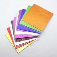 100 Uds 8x8CM DIY alimentos láminas de aluminio hojas de papel de embalaje Embalaje para Chocolate caramelo boda fiesta cumpleaños regalo Decoración