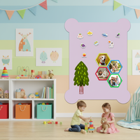 Tableau blanc interactif mural autocollant en panneau magnétique écologique Art Déco Unifelt coloré personnalisé pour l'école