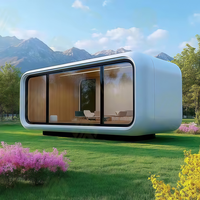 Vente en gros usine : Maison Capsule Apple prête à vivre, Cabine Apple préfabriquée à structure en acier pour projets de chambres panoramiques d'hôtels et de complexes hôteliers