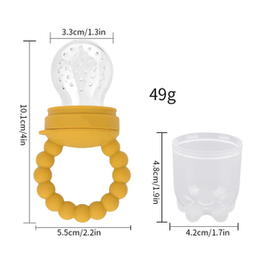 Sucette d'alimentation pour bébé, distributeur de fruits en silicone, sac en maille pour sucette, distributeur de fruits et légumes de qualité alimentaire, jouets de dentition pour tout-petits - Product Image 6