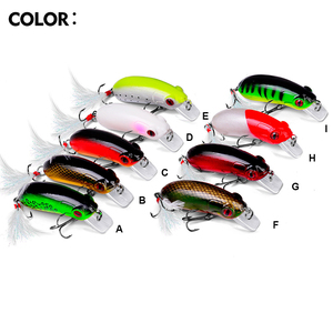 เหยื่อตกปลาแบบแข็ง เหยื่อปลอมชนิด Crankbait สำหรับตกปลาแบสและปลาขนาดเล็ก อุปกรณ์ตกปลา - Product Image 3