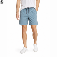 Vente en gros personnalisé 100% nylon tissu tissé doublure en maille double couche séchage rapide élastique cordon de serrage taille shorts décontractés pour hommes en plein air