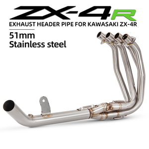 Système d'échappement complet pour moto, tuyau de liaison avant, connexion à l'échappement d'origine, pour <span class=keywords><strong>Kawasaki</strong></span> <span class=keywords><strong>Ninja</strong></span> ZX4R ZX4RR SE SR 2023 - Product Image 3