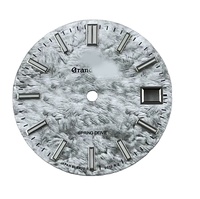 Nouveau cadran GS, cadran et aiguilles de montre de plongée lumineux modifiés pour le mouvement NH35, cadran lumineux bleu glace
