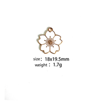 Accessoires de bijoux DIY Sakura en alliage, motif fleur de prunier à cinq pétales, finition émail goutte d'huile, pour pendentif de collier, porte-clés et pendentif de téléphone portable