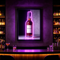 Peinture murale LED néon personnalisée pour entreprise, décoration néon sur mesure, peinture artistique néon, impression UV 3D, peinture LED néon