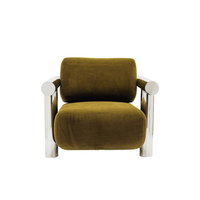 Fauteuil individuel vintage Bauhaus en tube d'acier, siège de salon rétro pour studio, chambre d'amis, salon