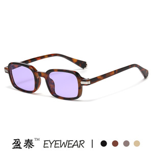 Yingtai Eyewear <b>Square</b> Frame <b>Sunglasses</b> UV400 PC Women's Fashionable Sunshades Black - Product Image 2