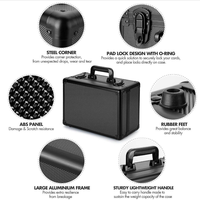 Boîte de rangement portable en aluminium durable pour cartes de sport et de collection, 43 compartiments, 160+ cartes, 4 rangées