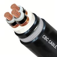 Câbles électriques de puissance 11kV 95mm2 Xlpe 3 conducteurs blindés en acier Câble Swa MV Câble de puissance moyenne tension haute tension Cuivre