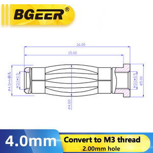 Adaptador de Plugue de 4.0mm, Plugue <span class=keywords><strong>Banana</strong></span> de Cobre Puro Banho de Ouro, Adaptador Tipo Lanterna - Conector de Teste com Rosca M3, Conversor de Cobre Completo - Product Image 4