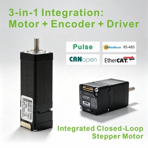 Motor paso a paso híbrido integrado <span class=keywords><strong>NEMA</strong></span> <span class=keywords><strong>23</strong></span> de 1.8 grados, alta precisión, 1.2 <span class=keywords><strong>Nm</strong></span>, 2 <span class=keywords><strong>Nm</strong></span> con frenos para equipos de fresado CNC y automatización - Product Image 4