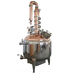 Kupfer Whisky Ausrüstung Mini Haushalts alkohol brenner 200L-5000L Alkohol Destillation ausrüstung Haushalts alkohol