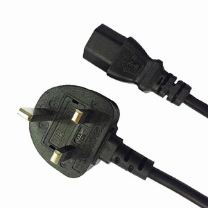 China Atacado de alta qualidade <span class=keywords><strong>Laptop</strong></span> cabo de alimentação 1M 1.5M 1.8M 3 Pin Plug UK cabo de alimentação cabo de alimentação para computador