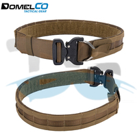 Cinturón Táctico de Seguridad de Lona con Camuflaje Domelco Group, Hebilla de Liberación Rápida, Cómodo, Negro, Poliéster y Nailon, para Trabajo