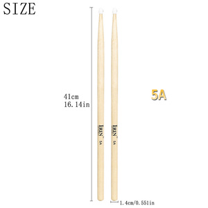 <span class=keywords><strong>Baquetas</strong></span> de batería <span class=keywords><strong>5A</strong></span> 7A <span class=keywords><strong>Baquetas</strong></span> de arce 1 par para batería de Jazz Batería electrónica Instrumento musical Percusión - Product Image 5