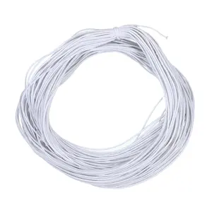 45 yard/gulungan warna putih 1mm tali karet elastis tali/tali derek elastis pemasok Cina