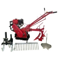 Cultivateur de jardin portable pour usage agricole avec moteur à essence ou diesel, désherbeur manuel et aérateur de pelouse