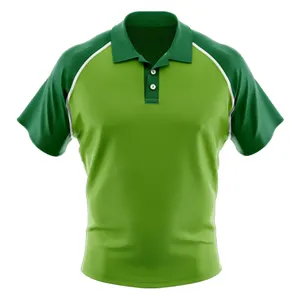 Custom Logo Printed Sublimated Golf Polo T Shirt Striped Sublimation Golf Polo Shirt