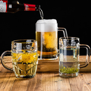 Chope classique en verre de bière populaire <span class=keywords><strong>bon</strong></span> marché de 400ml Chope de bière de bonne taille avec de la place pour beaucoup de bière - Product Image 1