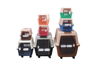 Gabbia per trasportino da viaggio per cani di piccola taglia più venduta/trasportino per animali domestici in plastica per piccoli voli con ruote gabbie per cani canili in metallo - Product Image 4
