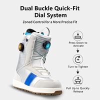 Sepatu Snowboard Grosir Sistem Pengikat Cepat Dual Dial, Lapisan Dalam yang Dapat Dibentuk dengan Panas, Sepatu Salju All Mountain Freestyle