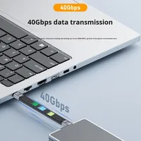 Cable de Datos USB 4.0 Tipo-C a Tipo-C de 240W, Admite Transmisión HD de 8K a 60Hz y 40GBPS, Compatible con Thunderbolt 4, Modelo CX0267