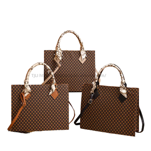 New Fashion Designer Women's Soft <b>Lightweight</b> Portable Large Capacity PU Tote Shoulder <b>Bag</b> Zipper Closure Silk Tanjing - Product Image 2