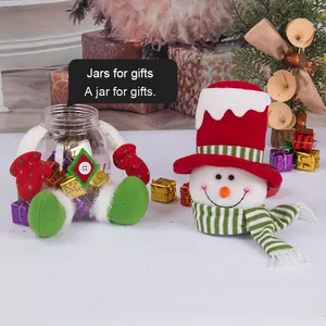 Santa Claus Snowman <b>Christmas</b> Candy <b>Box</b> Plush Toy Decorative Ornaments for Gift Storage and Home Decor - Product Image 2