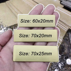 Placas Personalizadas con Logotipo Grabado, Etiquetas con Nombre, Insignias de Identificación Personalizadas - Product Image 1